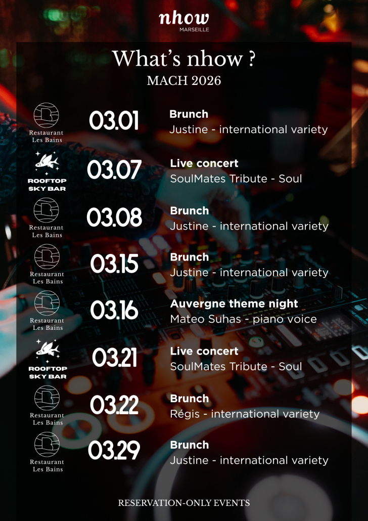 nhow Marseille - march 2026 calendar